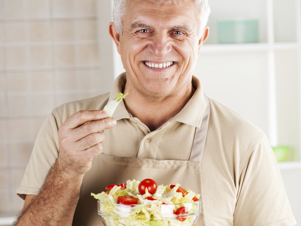 Geméis Salat fir Prostatitis